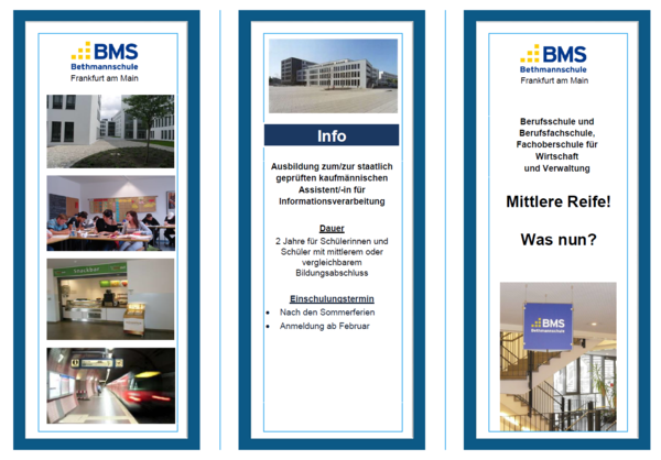 Berufsabschluss in zwei Jahren! Info zur Assistentenausbildung- Flyer